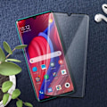 Miniatyrbillede 3 af 4: Filmværk - AVIZAR - Xiaomi Mi Note 10 - 9H hærdet glas - Ultra-tynd - Transparent sort kant