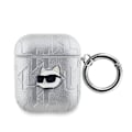 Miniatyrbillede 1 af 3: Coque til AirPods 1/2 Choupette Gavlert Karl Lagerfeld Sølv Grå