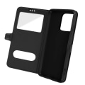 Miniatyrbillede 1 af 4: iPhone 13 Pro Cover - AVIZAR - Dobbelt Vindu Video Støtte - Sort Svart