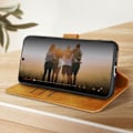 Miniatyrbillede 4 af 4: Etui - AVIZAR - HTC U23 Pro - Folio cover - Imiteret læder - Brun kastanj