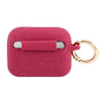 Pikkukuva 2 / 5: AirPods Pro Glitter Look silikonikotelo Guess Fuchsia -karbiinirenkaalla Rosa
