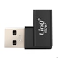 Miniatyrbild 4 av 5: USB C till USB 3.2 hane Adapter Laddning Överföring 10Gbps Vinklad LinQ Svart
