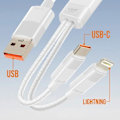 Miniatyrbillede 3 af 5: LinQ White USB til Lightning og USB-C lade- og synkroniseringskabel 60W