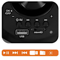 Pikkukuva 3 / 5: Bluetooth PC-kaiutin 3,5 mm:n liittimellä + USB - LinQ Micro SD -portti, musta Svart