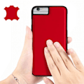 Miniatyrbillede 4 af 6: Coque iPhone 8+, 7+, 6+, 6S+ Hård Beskyttelse Ægte Læder Akashi Rød Röd