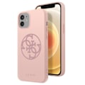 Miniatyrbild 1 av 5: Tunt fodral för iPhone 12 Mini Soft Touch skärmtryckt insida Guess Powder Pink Rosa