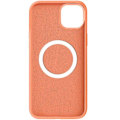 Pikkukuva 2 / 5: Coque Magsafe - Fast Mag Cover - iPhone 15 Plus - Silikoni Pehmeä Tunne - Oranssi - Liukumaton Orange