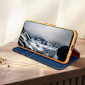 Miniatyrbillede 4 af 6: Etui til Xiaomi Redmi Note 12S - AVIZAR - Canvas Book - Stof - Tegnebog - Video Support - Midnight Blue Blå