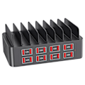 Pikkukuva 2 / 5: 150W Latausasema 16x USB Nopea Lataus Liukuestotuki Musta