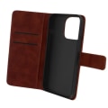 Miniatyrbillede 1 af 5: iPhone 14 Pro Folio Wallet Case Video Support Mateffekt Soft Touch brun kastanj