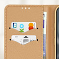 Miniatyrbild 3 av 6: iPhone 16 Fodral Plånbok Saffiano Läder Fancy Svart / Guld Svart