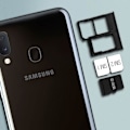 Miniatyrbillede 3 af 4: Kortbakke - Samsung - Galaxy A20e - 2x Nano SIM - Micro SD - Sort Svart