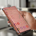 Pikkukuva 4 / 4: Kotelo - AVIZAR - Galaxy Note 10 - Viimeistellyt raidallinen - Läpinäkyvä - Kevyt jäykkä Rose guld