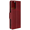 Miniatyrbild 1 av 6: Fodral till Motorola Moto G34 - AVIZAR - Flip Wallet Support Handledsrem - Röd - Syntet - Flik Röd