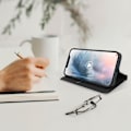 Miniatyrbillede 3 af 4: iPhone 12 / 12 Pro Case Kortholder Video Support Sort Carbon Effect Sort Svart