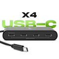 Miniatyrbild 4 av 6: Hub USB C Power Delivery 100W 4x USB C Snabbladdning och Synchronisering Belkin Svart