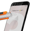 Miniatyrbillede 4 af 4: Beskyttelsesfilm - AVIZAR - Google Pixel 3 - 9H hærdet glas - Ultra tynd - Fuld beskyttelse Svart