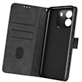 Pikkukuva 2 / 5: Kotelo Blackview Wave 6C rannehihnalle Flip Lompakkotelineen musta Svart