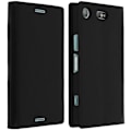 Miniatyrbillede 2 af 4: Etui Pung Læder - AVIZAR - Xperia XZ1 Compact - Sort - Fuldt Beskyttelse - Standfunktion Svart