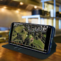 Miniatyrbild 2 av 4: Hölster - AVIZAR - Xiaomi Redmi Note 9 - Ekologiskt läder - Stöd funktion - Blå Blå