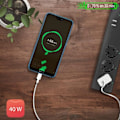 Miniatyrbild 4 av 4: USB-strömadapter - Huawei - SuperCharge 40W - Snabbladdning - USB Type-C-kabel inkluderad - Vit Vit