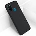Miniatyrbillede 2 af 4: Beskyttelsescover - AVIZAR - Honor 9A - Semi-hårdt silicium - Soft Touch-finish - Sort Svart