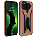 Miniatyrbillede 1 af 4: Beskyttelsesskal - AVIZAR - iPhone 11 Pro - Bi-materiale - Stødabsorberende - Standfunktion Rose guld