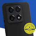 Miniatyrbild 4 av 6: Coque för Xiaomi 14T Pro Silikon Soft Touch och Härdat Glas 3mk Svart Svart
