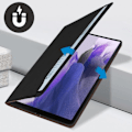 Miniatyrbild 4 av 4: Fodral - Samsung - Galaxy Tab S7 FE - Läderimitation - Dokumentförvaring - Videostöd Svart