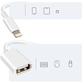 Pikkukuva 3 / 4: OTG USB-Lightning Adapter -kompakti kannettava 10 cm valkoinen