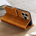 Miniatyrbild 4 av 5: Fodral för iPhone 16 Pro Max Wallet Flip Video Support Brun kastanj
