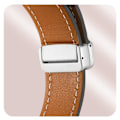 Miniatyrbild 4 av 5: Armband för Galaxy Watch 5 / 5 Pro / 4 i läder med svart magnetisk spänne svart