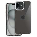 Miniatyrbild 1 av 5: Fodral till iPhone 16 - AVIZAR - Mjuk - Smoke Finish - Black Metallic Camera Contour Svart