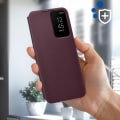 Miniatyrbillede 3 af 5: Etui - Samsung - Galaxy S22 Plus - Smart Clear View Cover - Bordeaux - Fuld beskyttelse Bordeaux
