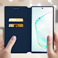 Miniatyrbillede 3 af 4: Hus - AVIZAR - Galaxy Note 10 - Øko-læder - Støttefunktion - Mørkeblå Midnattsblå