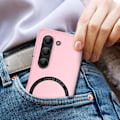 Miniatyrbild 4 av 5: AVIZAR hårt skyddsfodral för Samsung Galaxy Z Fold 5 - Minimalistisk design - MagSafe-kompatibel - Rosa Rosa