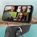 Miniatyrbillede 3 af 6: Taske til Samsung Galaxy A25 5G stødsikker multifunktion roterende ring Sort Svart