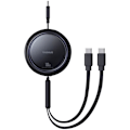 Pikkukuva 2 / 6: Baseus Musta 2x USB-C 100W Nopea Lataus ja Tiedonsiirto Laajennuskaapeli