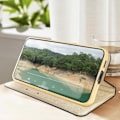 Miniatyrbillede 3 af 6: Etui til Samsung Galaxy S23 FE Flip Wallet Support Video Sort / Guld Svart