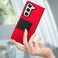 Pikkukuva 4 / 5: Kotelo Samsung Galaxy Z Fold 5:lle - AVIZAR - Klassinen jalusta - Punainen - Jalustan tuki - Iskunkestävä polykarbonaatti Röd