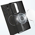 Miniatyrbillede 3 af 6: Coque MagSafe til Samsung Galaxy S24 Ultra Mat Frostet Bagside Sort Kant Svart