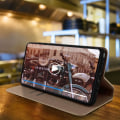 Pikkukuva 4 / 4: Suojus Samsung Galaxy Note 10 Lite Folio Lompakkoteline Function Gold gyllene