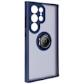 Miniatyrbillede 1 af 6: Taske til Samsung Galaxy S24 Ultra - AVIZAR - Metal Ring Stand Function - Midnight Blue Blå