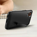 Miniatyrbillede 4 af 6: Taske til Samsung Xcover 7 Multi-Layer Shockproof Kickstand Support Spigen SGP Black Svart