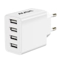 Miniatyrbillede 1 af 5: Lader 25W 4 USB-porte Hurtigopladning Kompakt Design Akashi Hvid Vit