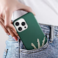 Pikkukuva 4 / 6: iPhone 16 Pro puolikovaa Soft-touch Anti-traces Tummanvihreä kuori Grön