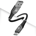 Pikkukuva 2 / 5: USB-mikro-USB-kaapeli 2A Lataussynkronointi Nylon punottu 1,2m Blue Star Musta Svart