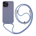 Miniatyrbillede 1 af 5: iPhone 14 Pro Cord Case Halvstift med halsrem 80 cm lilla Lila
