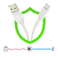 Miniatyrbild 4 av 5: Kabel USB till USB-C 18W Flätad Nylon 2m Charge and Synchro Belkin vit