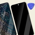 Miniatyrbild 4 av 4: LCD-skärm + Touchglas för Honor X8a - AVIZAR - Svart - Härdat glas - Förmonterad på chassi - 5,5 tum Svart